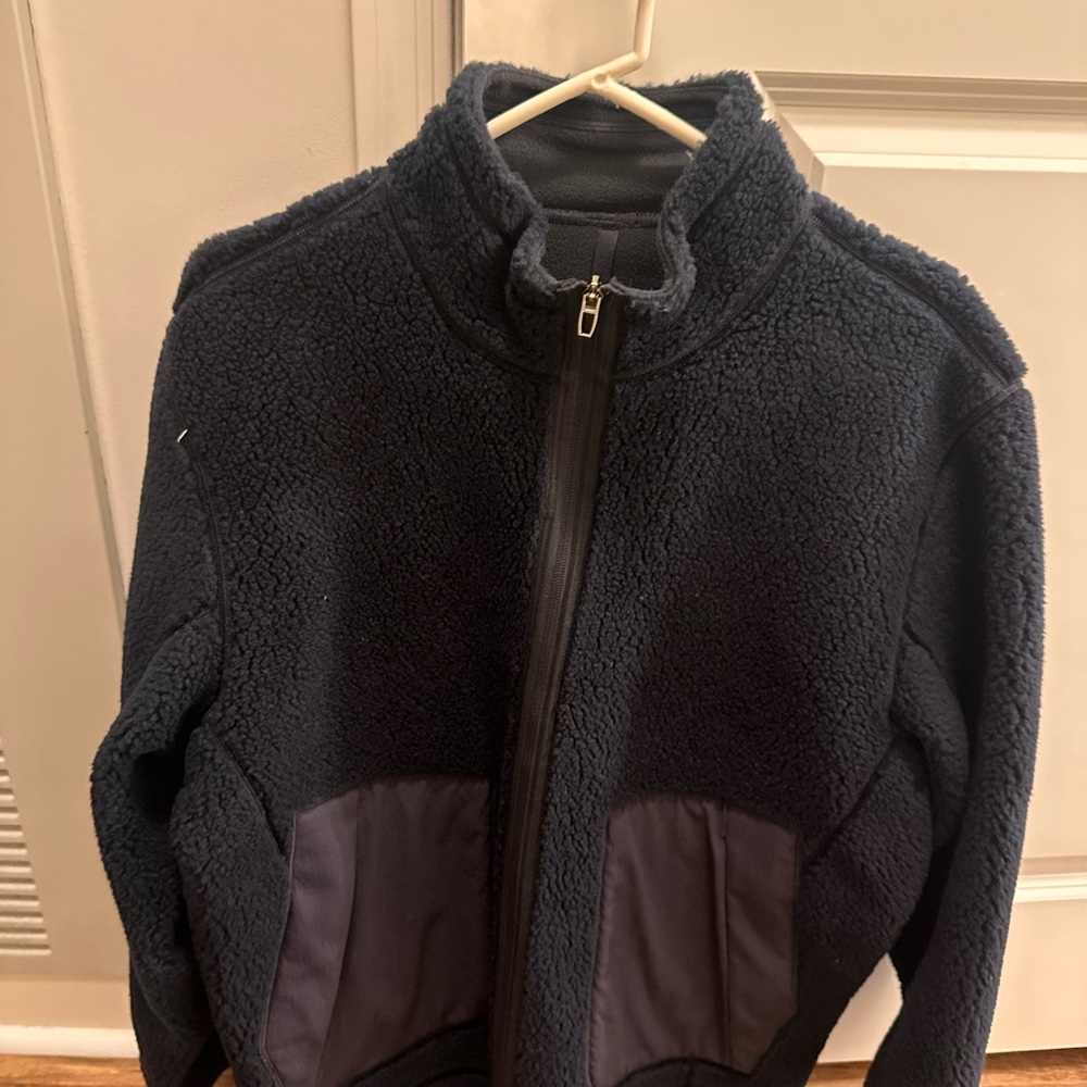 Lululemon High Pile Fleece Full Zip Jacket (Navy - L)